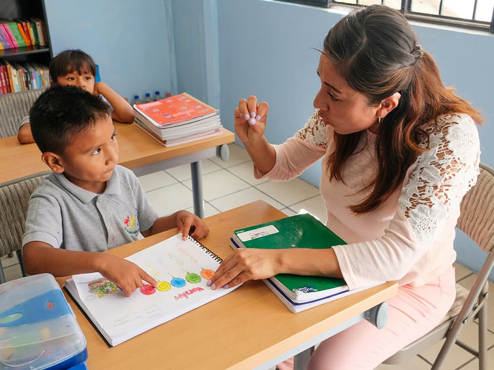 Woman teaching
